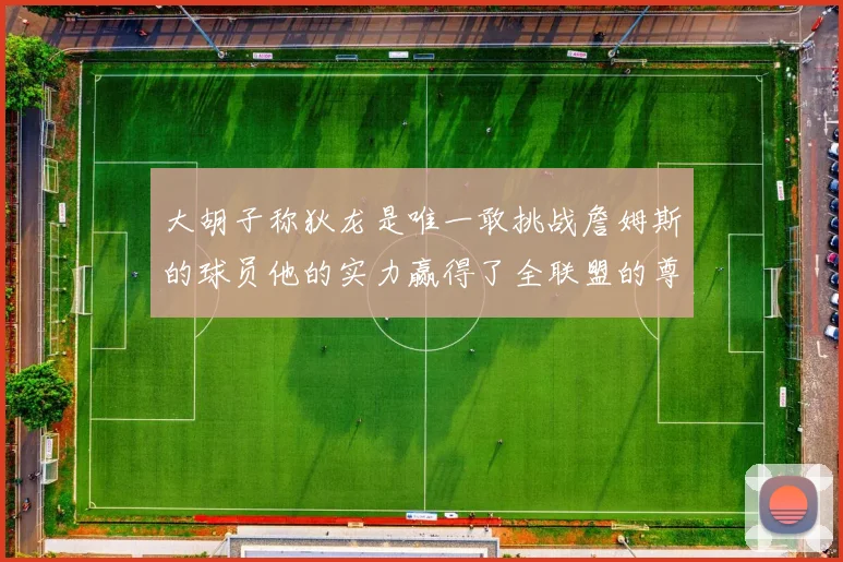 大胡子称狄龙是唯一敢挑战詹姆斯的球员他的实力赢得了全联盟的尊重
